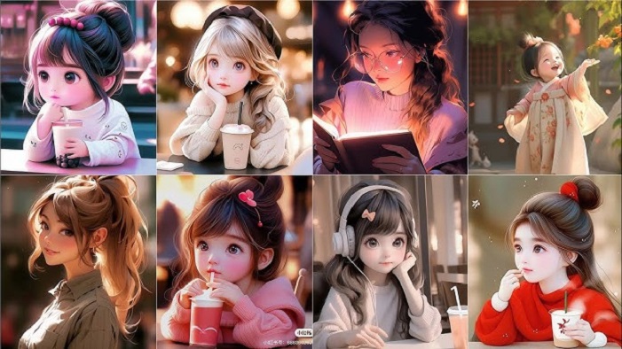 cartoon dp for girls

